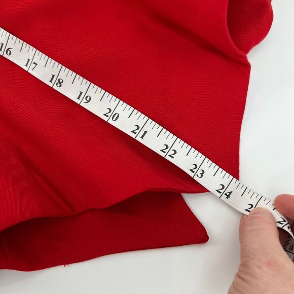 Vintage Harrison Kent Skirt Suit Womens 2 Red Gold-tone Crested Button 2 pc READ - Picture 12 of 14